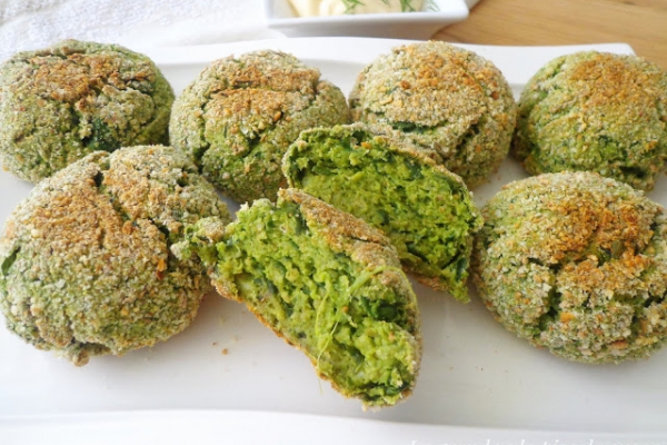 Pieczone pulpeciki ze szpinakiem i ricottą (Polpettine al forno con spinaci e ricotta)
