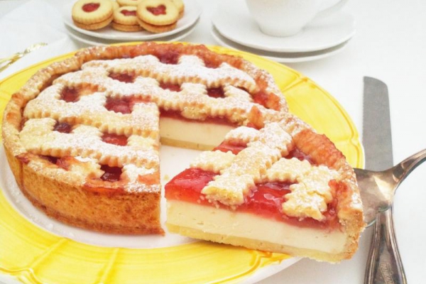 Tarta sernikowa z dżemem (Crostata di ricotta e marmellata)