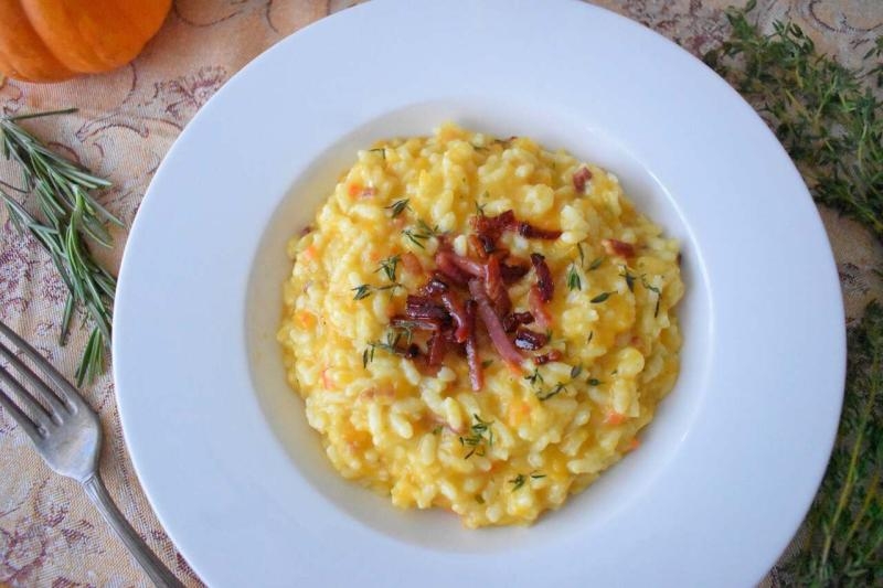 Risotto z dynią i szynką speck