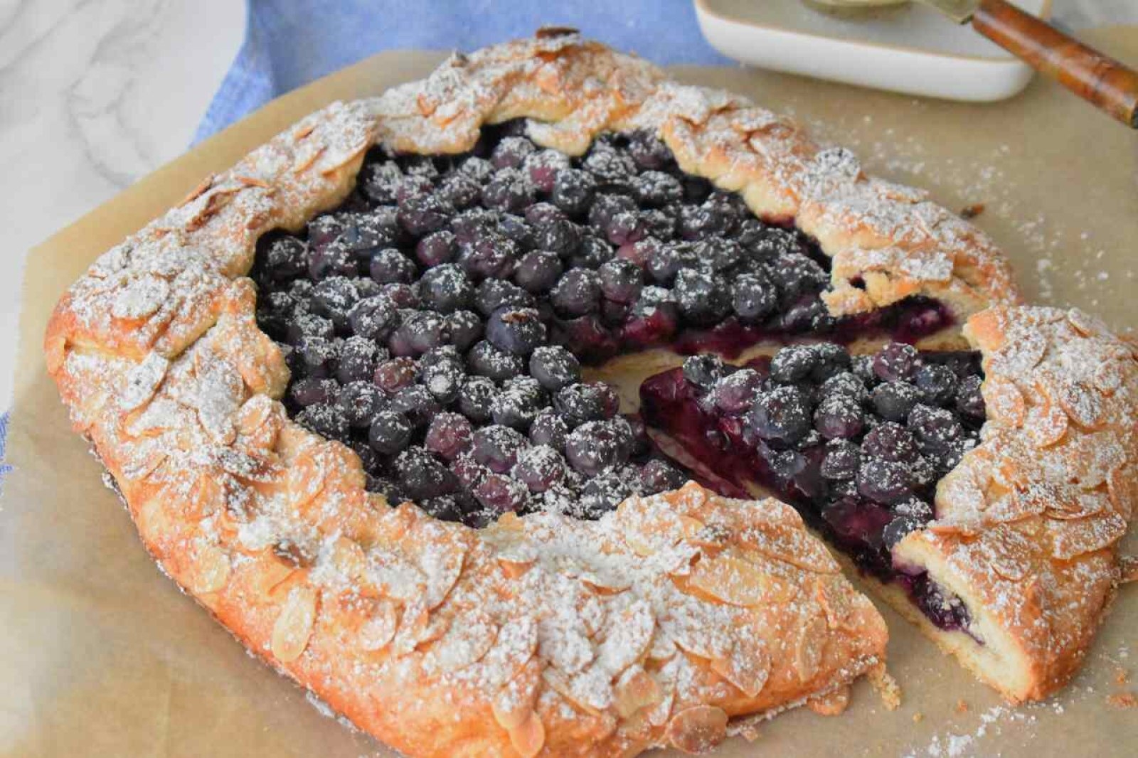 Tarta galette z borówkami