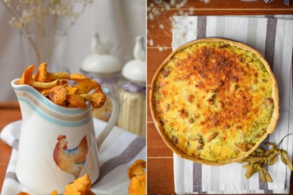 Tarta z kurkami i parmezanem