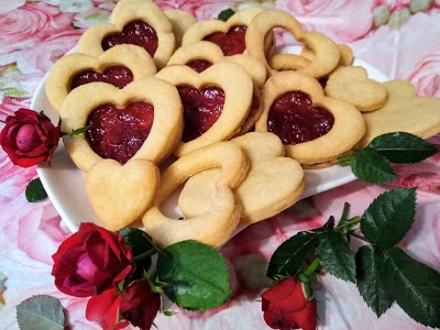 Ciasteczka walentynkowe.