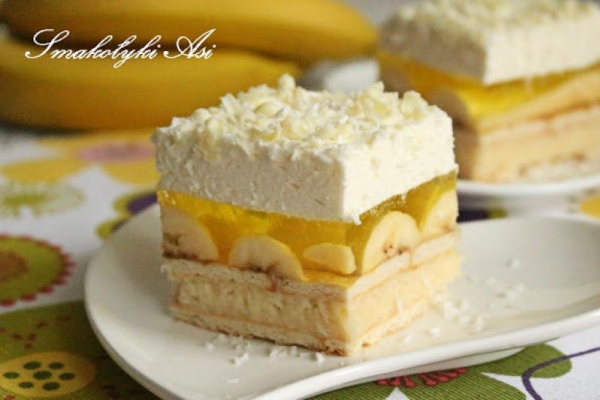 Ciasto bananowo-kokosowe bez pieczenia