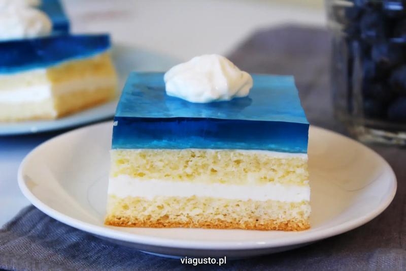 Ciasto Smerfuś z galaretką