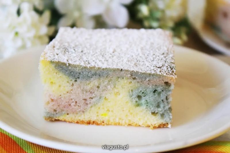 Kolorowy placek z kisielem