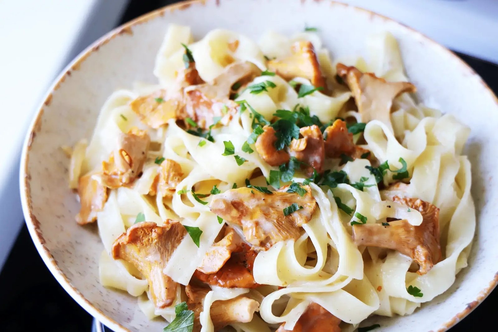 Tagiatelle z kurkami