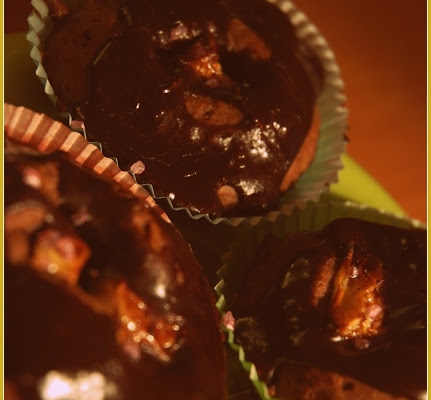kakaowe muffinki z czekoladową polewą