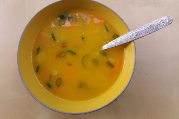 Słodko-ostra zupa dyniowa z dżemem