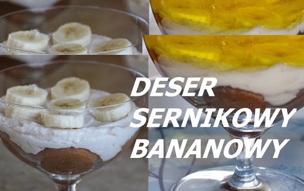 Deser sernikowy bananowy lub sernik bananowy przepis