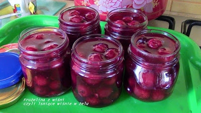 Frużelina wisniowa czyli lśniące wiśnie w żelu-shiny cherries