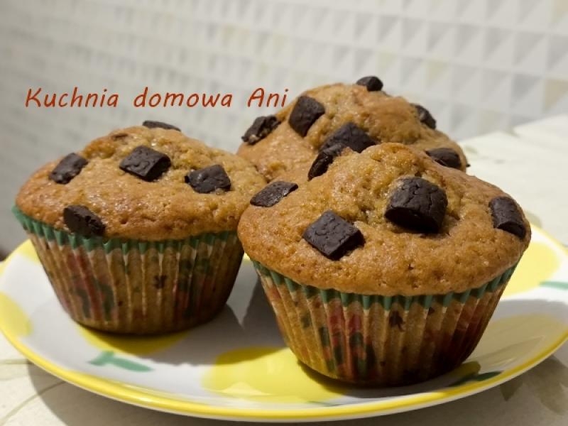 Muffinki z kawą zbożową i czekoladą