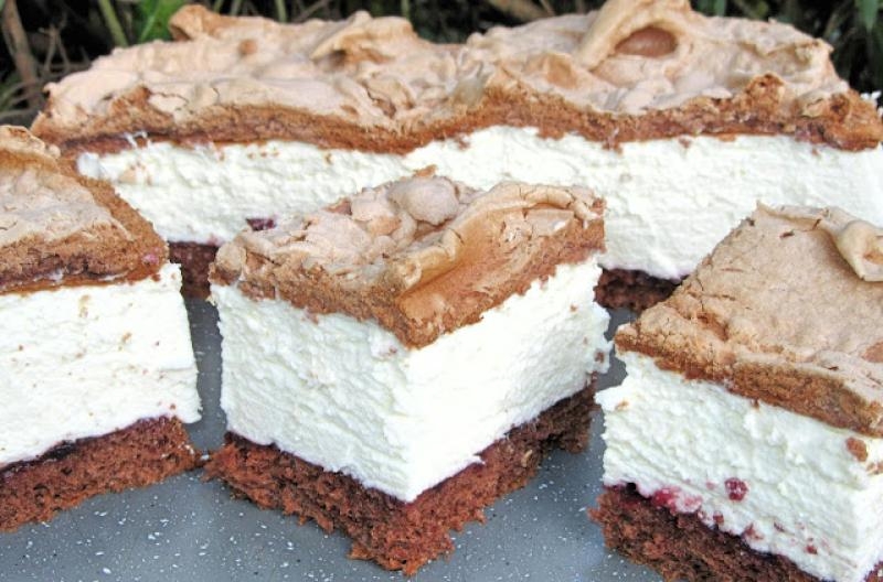 HIT! Lekkie jak chmurka CIASTO CASSIS  śmietankowe z kakaową bezą, pyszne i proste +FILM