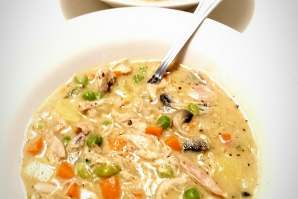 Kremowa zupa warzywna z kurczakiem