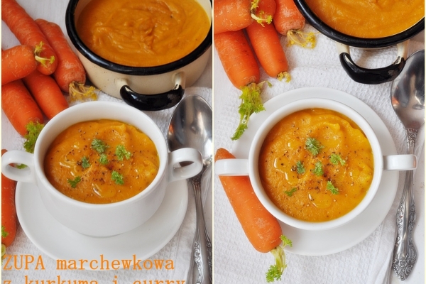 Zupa marchewkowa z kurkumą