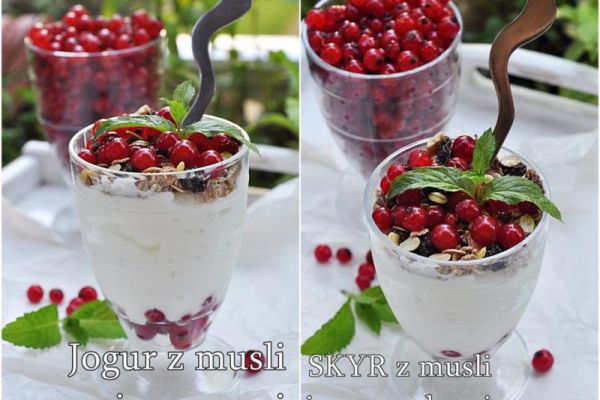 Jogurt z musli i owocami