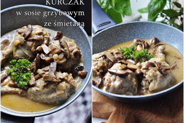 Kurczak w sosie grzybowym
