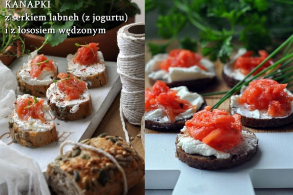 Kanapki z łososiem i serkiem