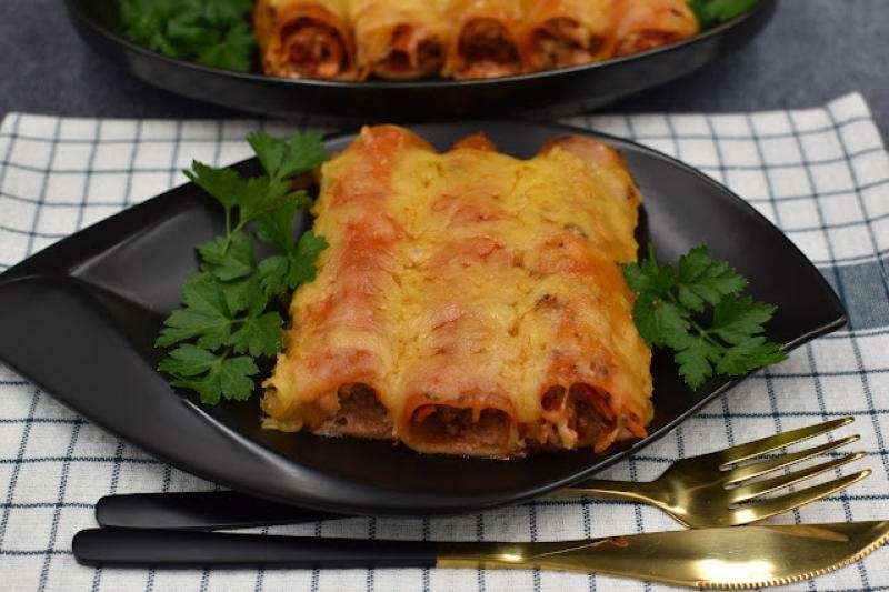 Cannelloni z mięsem mielonym z papryką