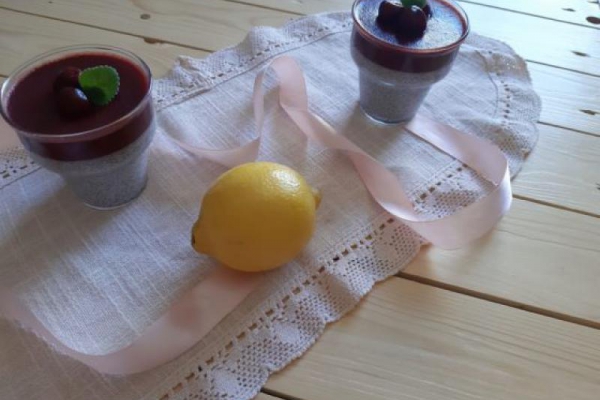 Deserek chia z wiśniami