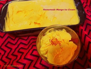 Homemade Mango Ice Cream