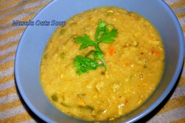 Masala Oats Soup - Chicken and Veggies Oats Soup