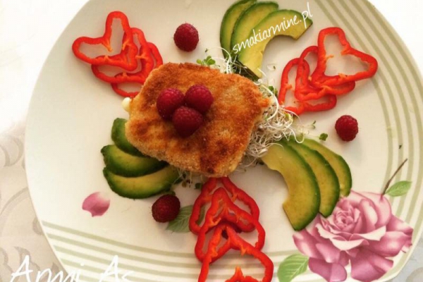 „Poduszki” serowe (smażona mozarella otulona szynką szwarcwaldzką)