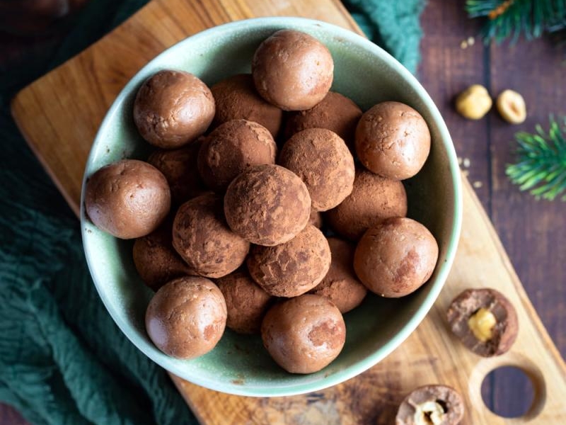 Trufle mleczne z orzechem laskowym