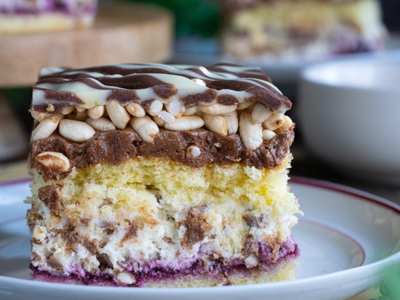 Ciasto „Słodka pokusa” z ryżem preparowanym