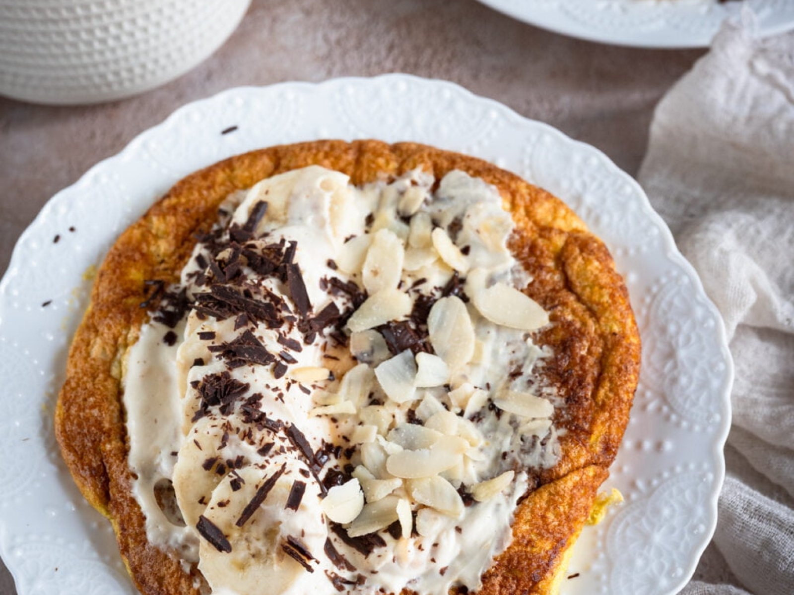 Omlet bananowy z kremem orzechowym