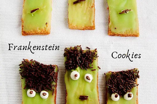Frankenstein cookies - ciasteczka na halloween