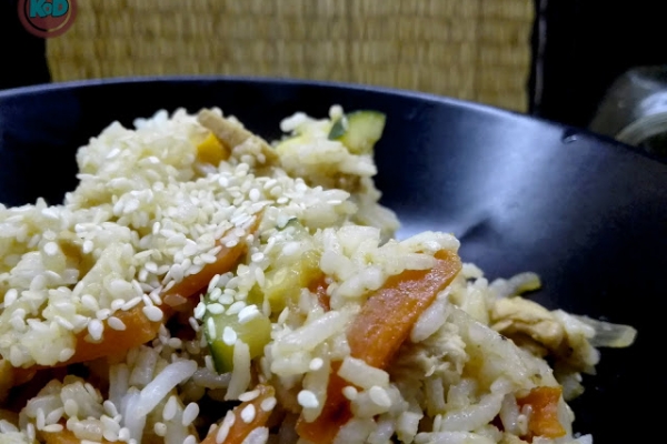 Ryż z cukinią i marchewką w 15 min