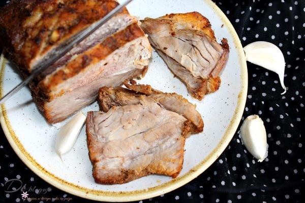 Schab w marynacie czosnkowo-musztardowej pieczony w rękawie