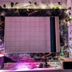 Lustro ze szklaną ramą...