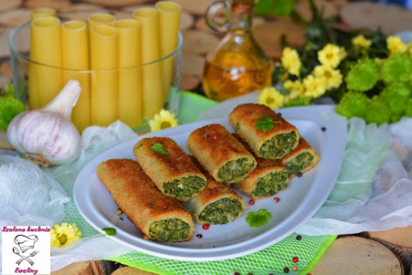 Krokiety cannelloni z szpinakowym farszem