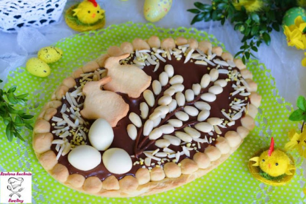 Pomarańczowy mazurek z czekoladą