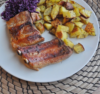 Żeberka pieczone w rękawie