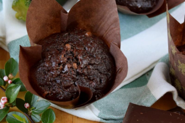 Czekoladowe muffinki z cukinią
