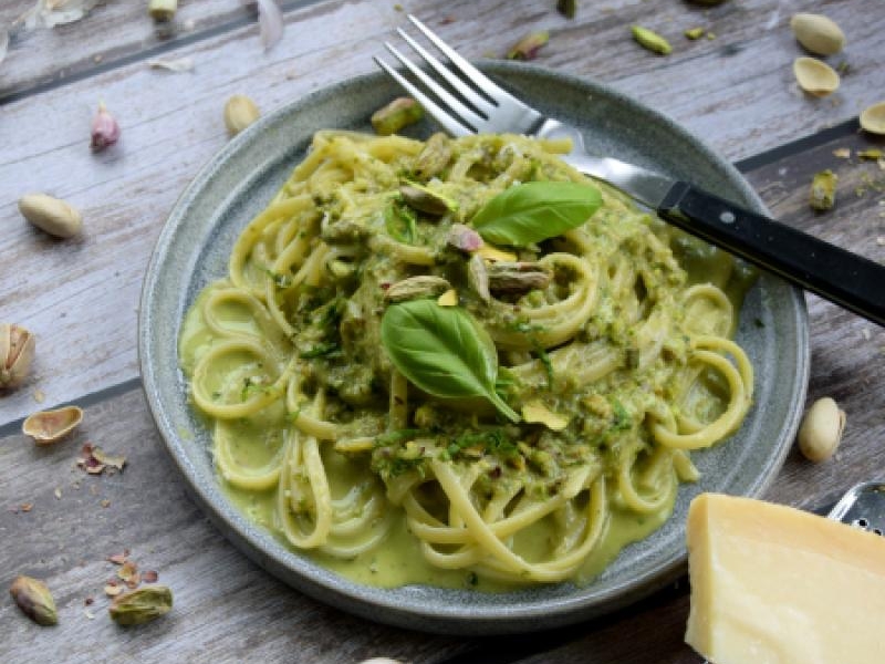 Makaron z pesto pistacjowym