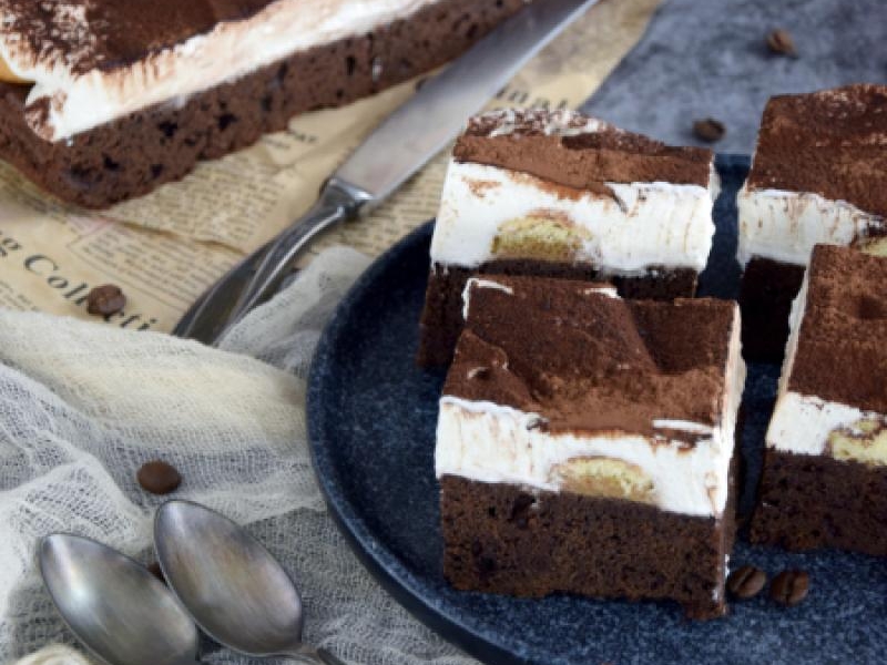 Brownie tiramisu
