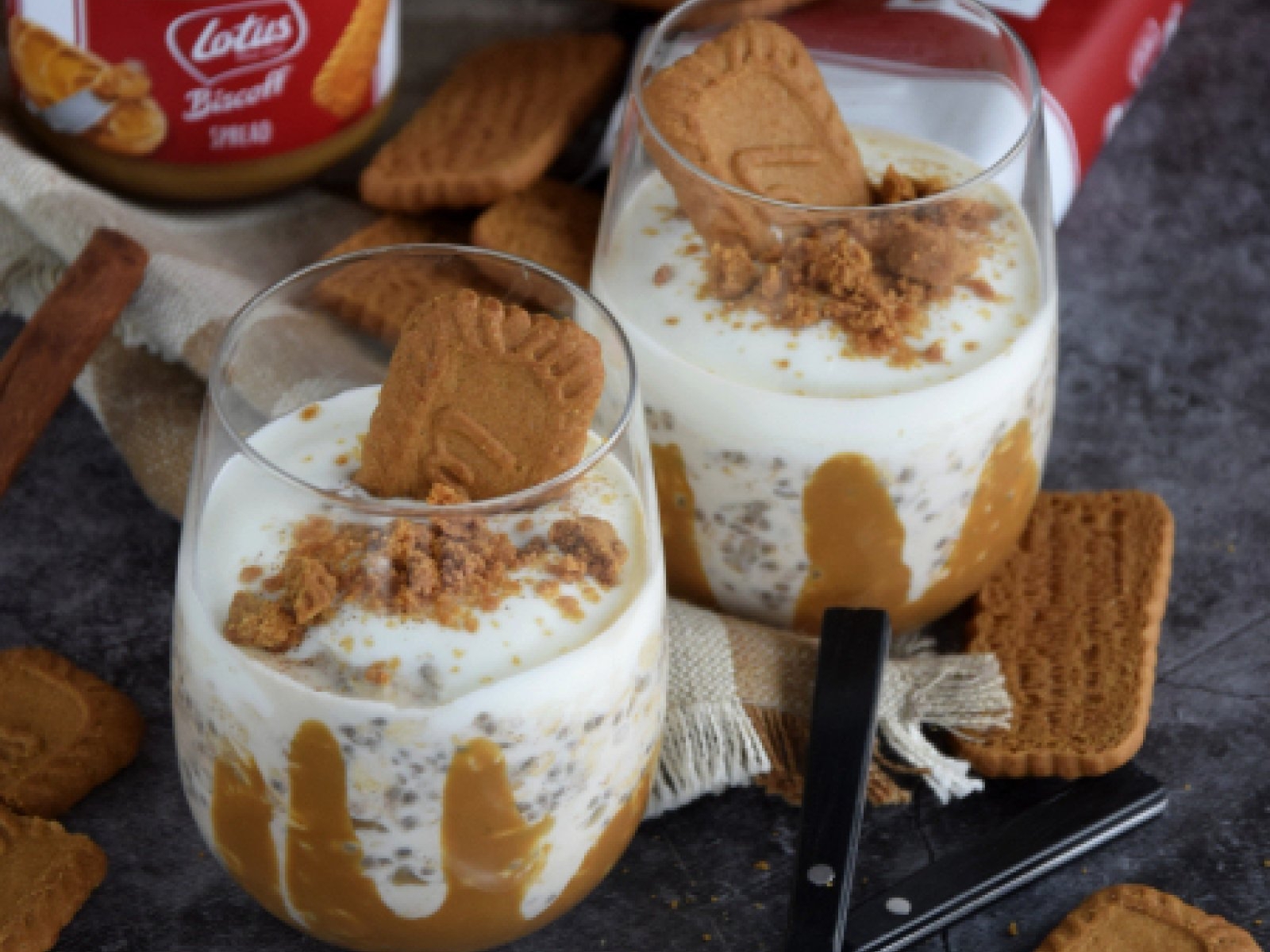 Nocna owsianka Biscoff