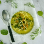 Lekka zupa szpinakowa