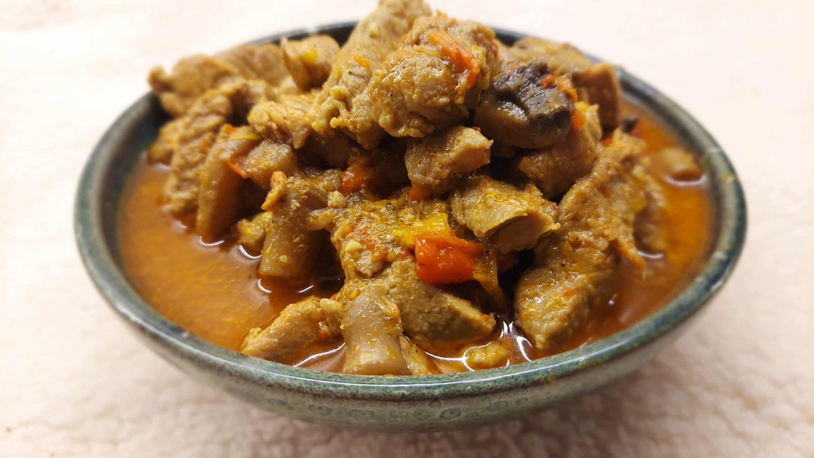 Strogonow ze schabu z imbirem