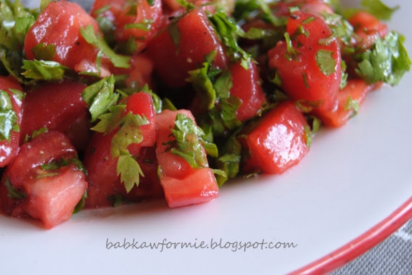 najprostsza sałatka z pomidorów