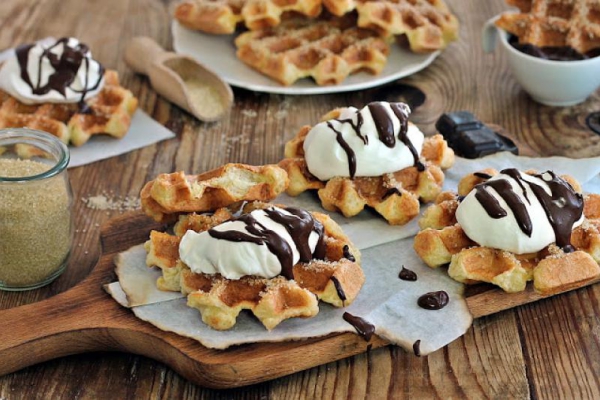Churros gofrowe z czekoladÄ…