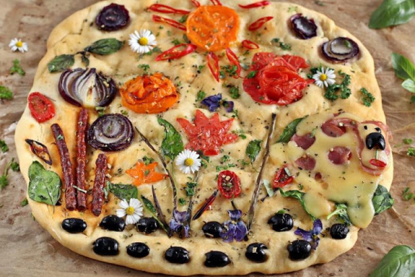 Focaccia wiosenna