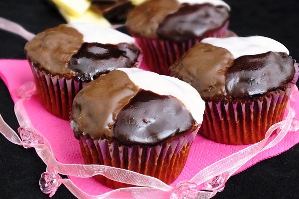 muffiny z trzema czekoladami