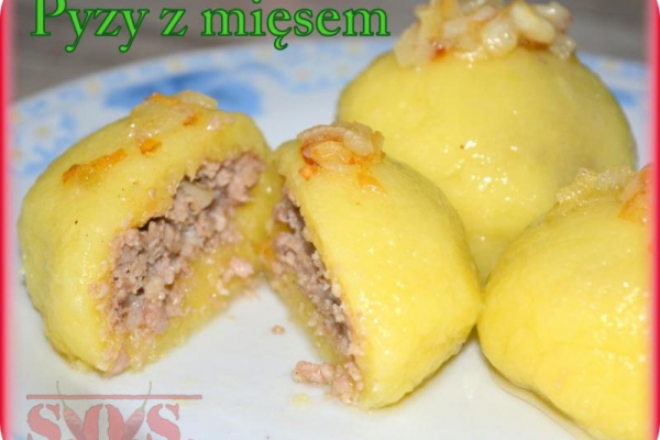 Pyzy z mięsem(z gotowanych ziemniaków)