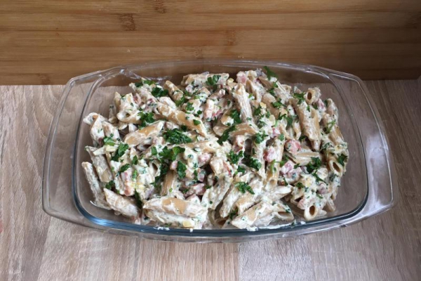 Makaron z boczkiem i serkiem mascarpone