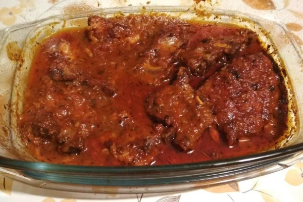 Pieczone żeberka w ketchupie i miodzie