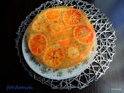 Ciasto klejące z pomarańczami - odwrócone